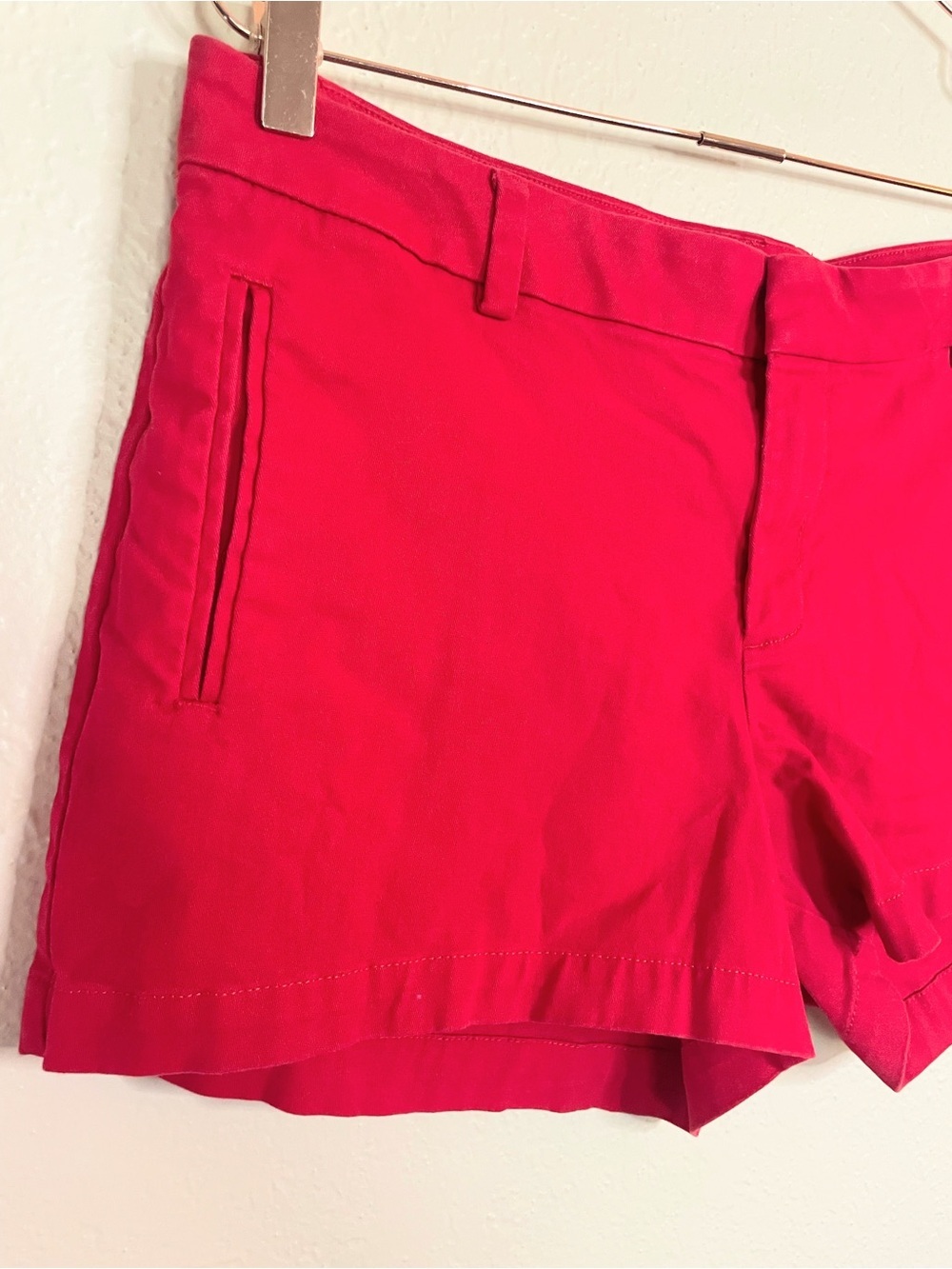 a.n.a Red Cotton Stretch Twill Shorts 14 - Picture 2 of 5
